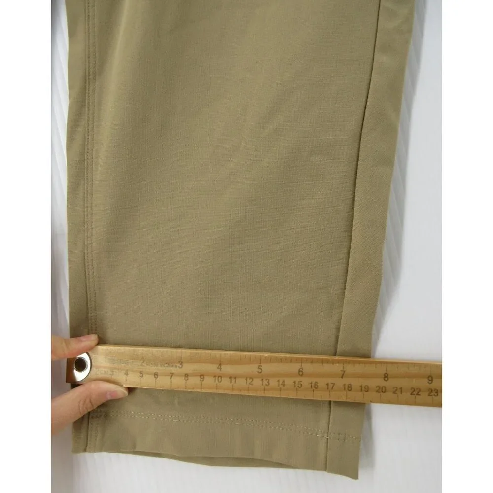 Fabletics Pants 40X26 Tan Performance Golf Commuter Travel Tech Logo